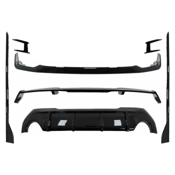 Aero Body Kit Front Bumper Lip and Air Diffuser suitable for BMW 1 Series F40 M Sport (2019-Up) Piano Black