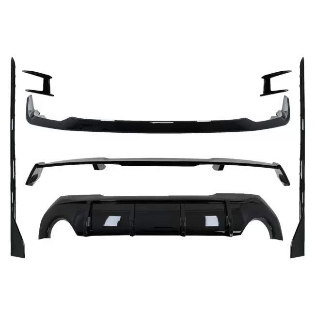 Aero Body Kit Front Bumper Lip and Air Diffuser suitable for BMW 1 Series F40 M Sport (2019-Up) Piano Black