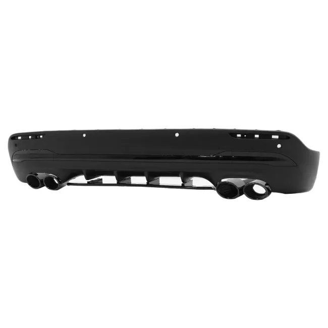 Rear Diffuser and Piano Black Exhaust Tips suitable for Mercedes GLA SUV H247 Sport Line (2020-) Aero 45S Design Night Package