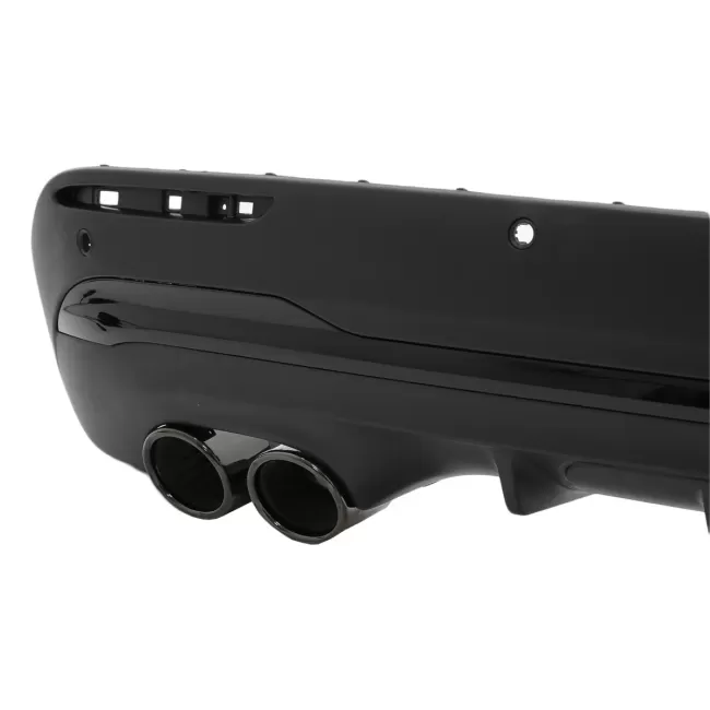 Rear Diffuser and Piano Black Exhaust Tips suitable for Mercedes GLA SUV H247 Sport Line (2020-) Aero 45S Design Night Package