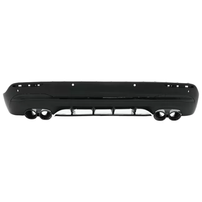 Rear Diffuser and Piano Black Exhaust Tips suitable for Mercedes GLA SUV H247 Sport Line (2020-) Aero 45S Design Night Package