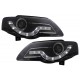 LED DRL Angel Eyes Headlights suitable for VW Passat B6 3C (03.2005-2010) Black