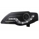 LED DRL Angel Eyes Headlights suitable for VW Passat B6 3C (03.2005-2010) Black