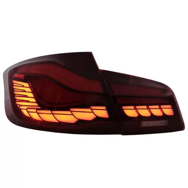 OLED Taillights suitable for BMW 5 Series F10 (2011-2017) Red Clear with Dynamic Sequential Turning Light