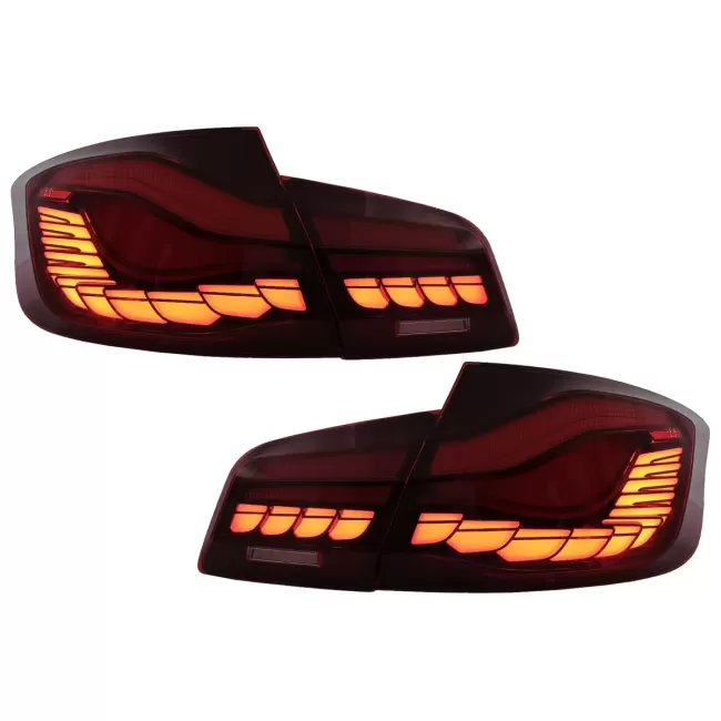 OLED Taillights suitable for BMW 5 Series F10 (2011-2017) Red Clear with Dynamic Sequential Turning Light