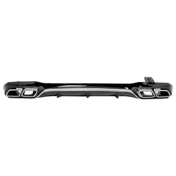 Rear Diffuser with Chrome Exhaust Tips suitable for Mercedes E-Class W213 Sport Line (2016-2019) E63 Design