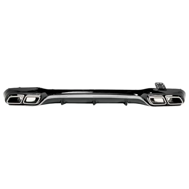 Rear Diffuser with Chrome Exhaust Tips suitable for Mercedes E-Class W213 Sport Line (2016-2019) E63 Design