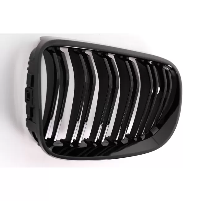 Front Kidney Grilles suitable for BMW 3 Series E92 E93 Coupe Convertible LCI (2010-2015) Double Stripe Piano Black