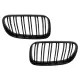 Front Kidney Grilles suitable for BMW 3 Series E92 E93 Coupe Convertible LCI (2010-2015) Double Stripe Piano Black