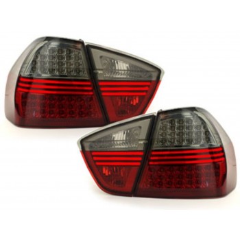 LED galiniai žibintai, tinkantys BMW 3 serijai E90 (2008-08-08) Raudoni dūmai