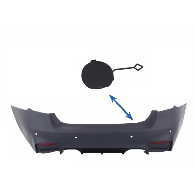 Tow Hook Cover Rear Bumper suitable for BMW 3 Series F30 (2011-up) M3 M-tech Design