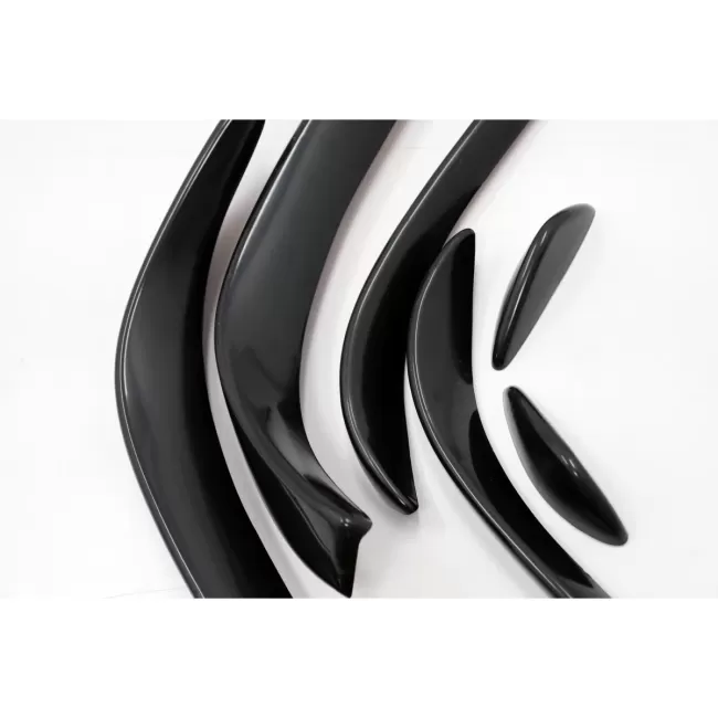Front Bumper Splitters Fins Flaps Aero suitable for Mercedes C-Class W205 S205 C205 A205 (2015-2018) C43 Design Piano Black
